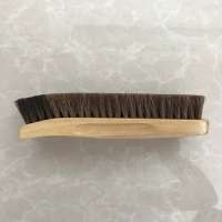 Curved Wooden Handle Horse Hair Shoe Polish Brush