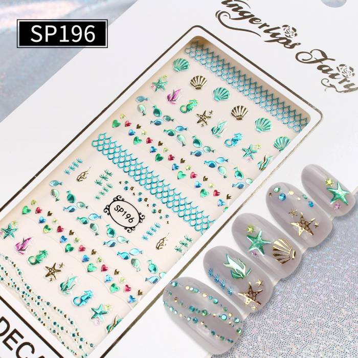 Summer Ocean Design Nail Art Stickers Decals For Nail Decoration